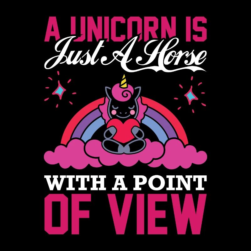 Cheval avec vue Licorne