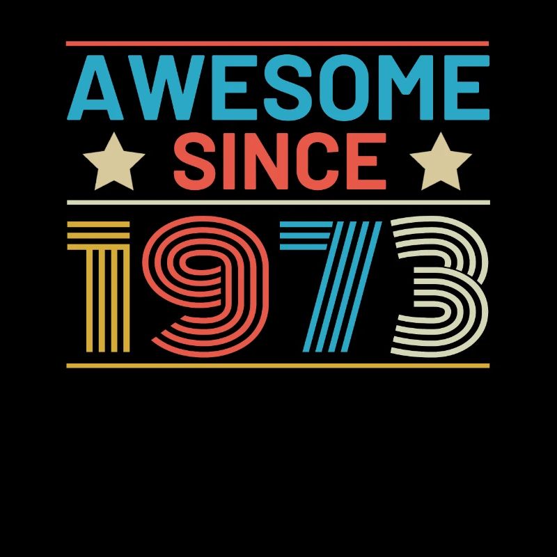 Awesome seit 1973 Geburtstag Sprüche Retro