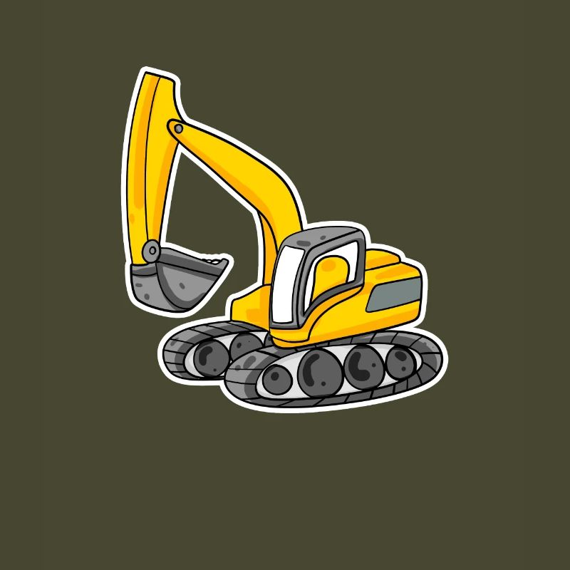 Excavator Construction Site Heavy Machinery Gift