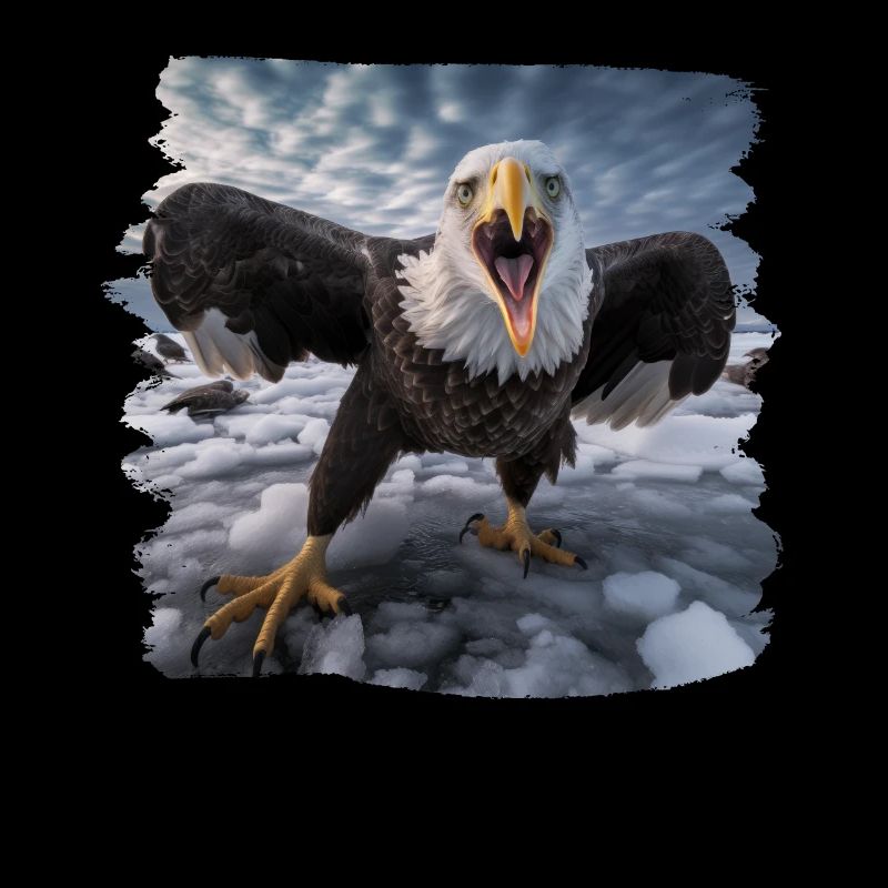 Aulne pygargue à tête blanche oiseau aigle pierre