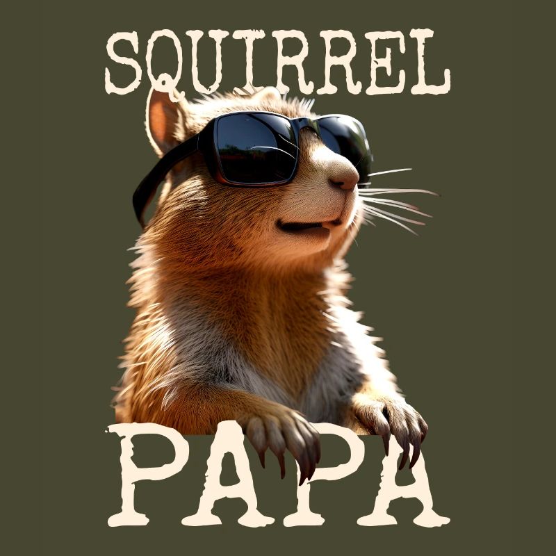 Squirrel Papa Eichhörnchen Daddy Vatertag Dad Paps