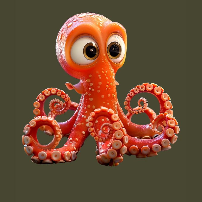 Octopus Small Octopus Cuttlefish Cute Octopus