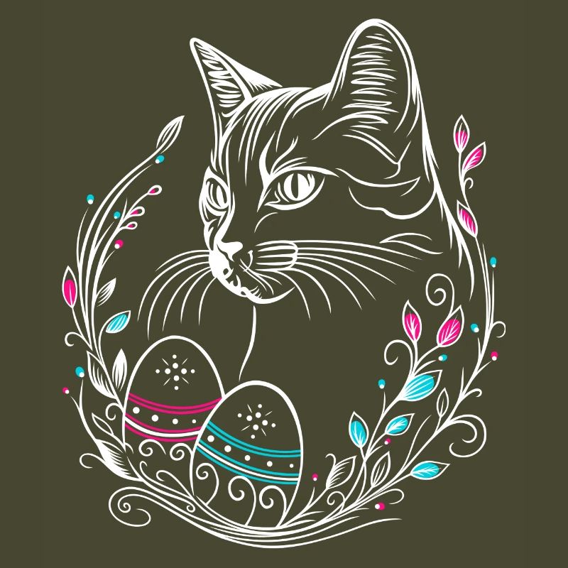 Cat Easter Easter Eggs Easter Cat