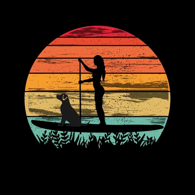 Paddleboarding with dog - Paddleboarding Tee