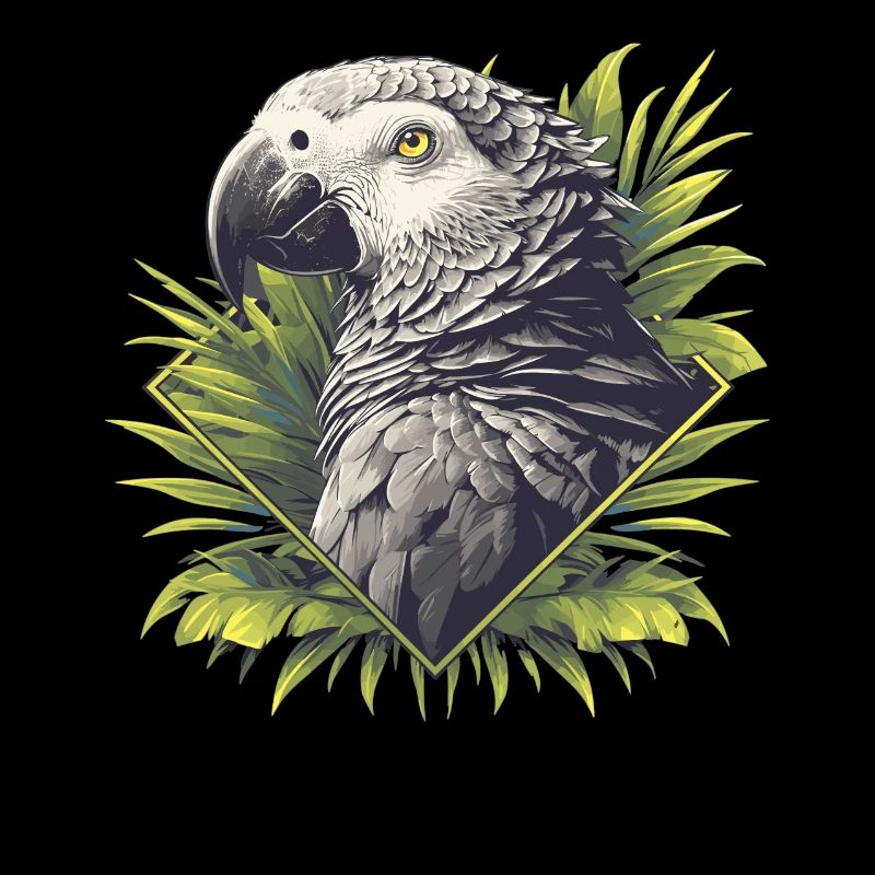 Perroquets gris d’Afrique