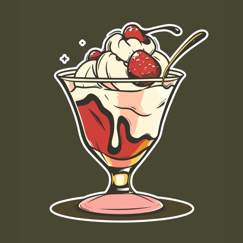 Dessin de coupe glacée
