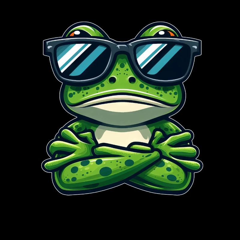 Cool Frog Toad Toad Sunglasses Cartoon