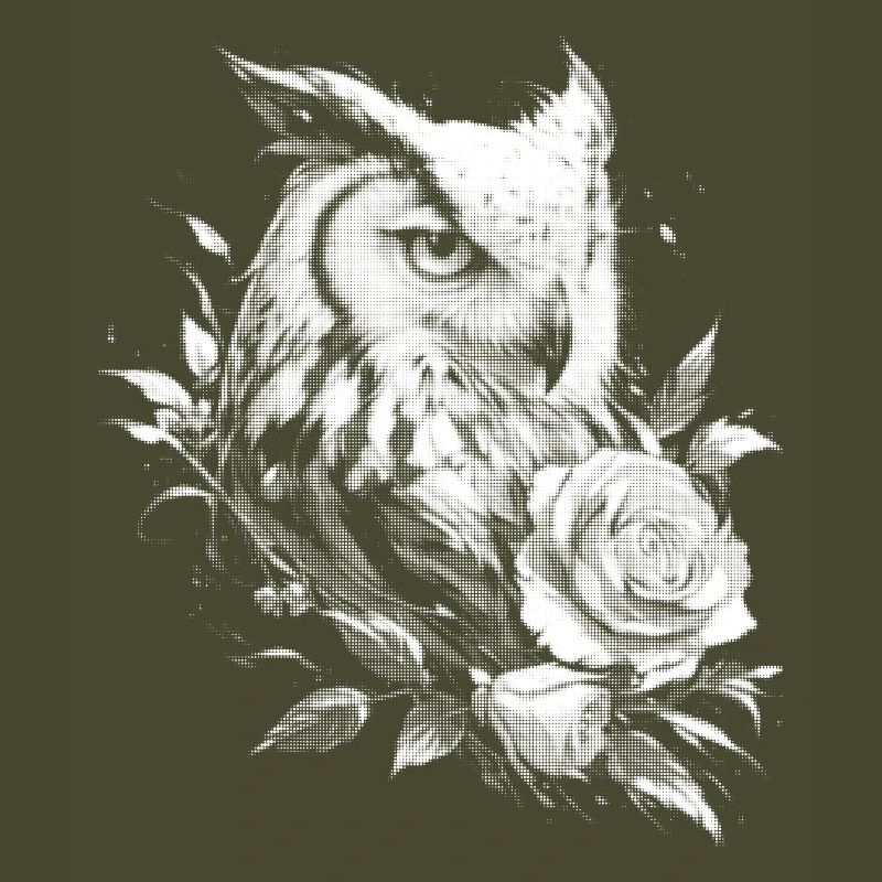 Blumen Rose Eule Ästhetik Nachteule Vogel Geschenk