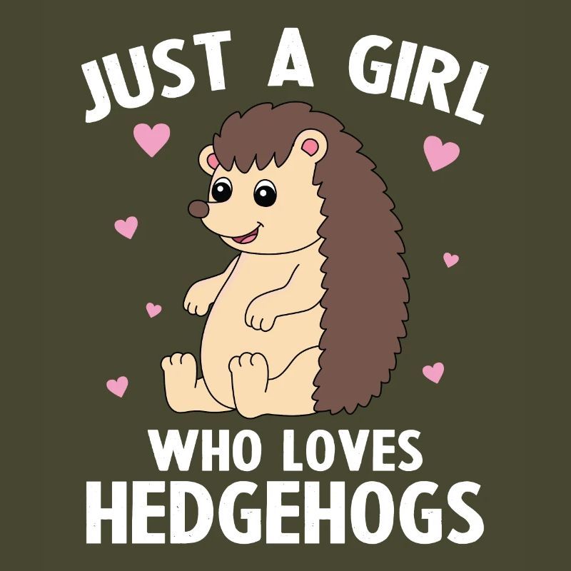 Nur ein Mädchen, das Igel liebt