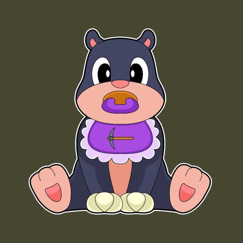 Mole Baby Bib Pacifier