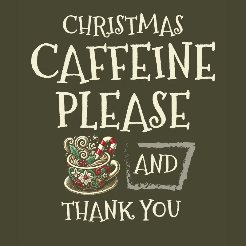 Weihnachtskoffein bitte und danke Feiertagswünsche