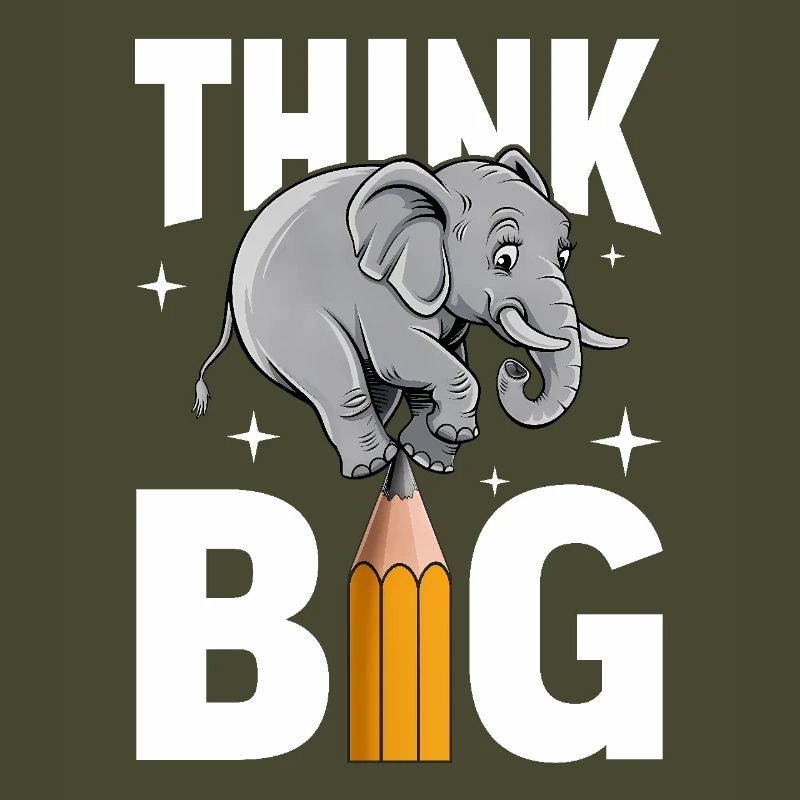 Denke groß Elefant Denker, Träumer und Visionäre