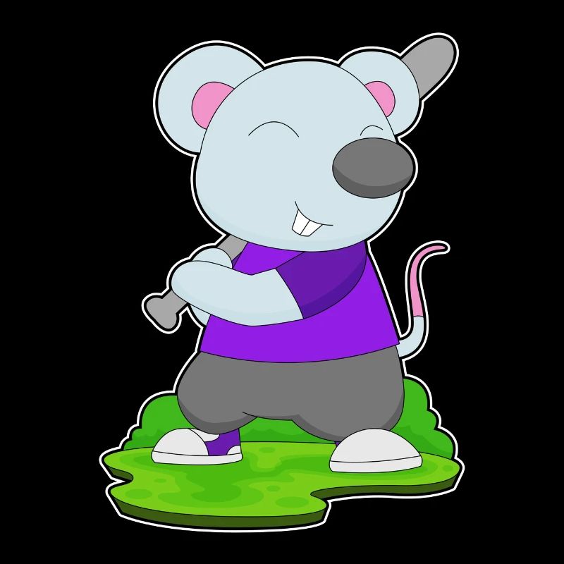 Souris Baseball Batte de Baseball