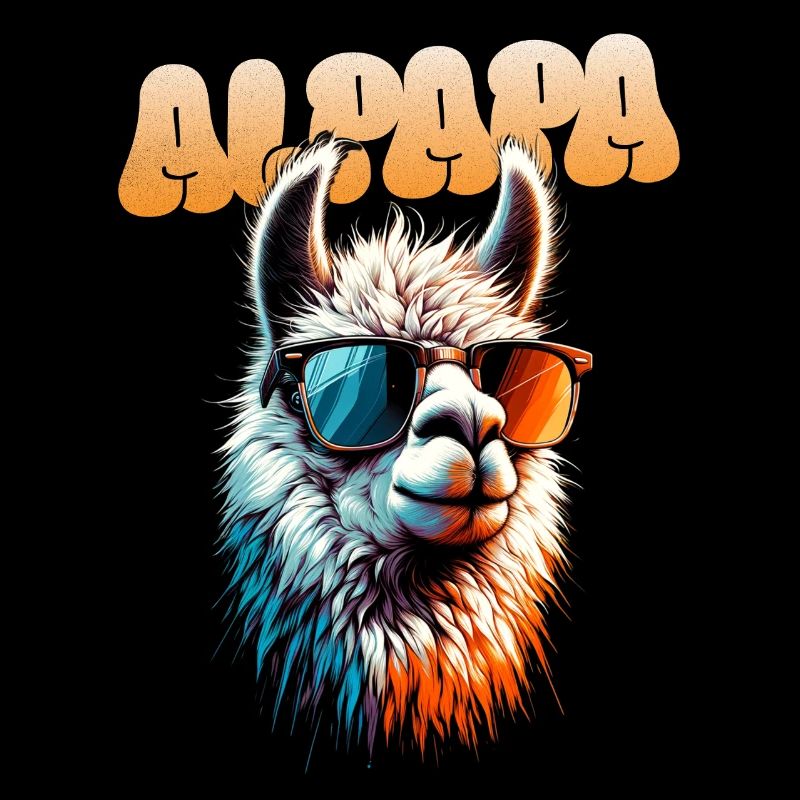 Cool Alpapa Alpaca Dad Father's Day
