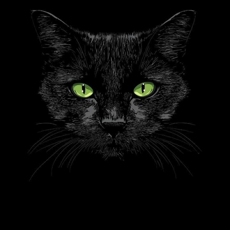 Black Cat Green Eyes