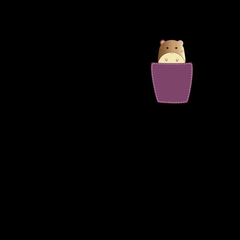 Hamster in Brusttasche Nager in Tasche