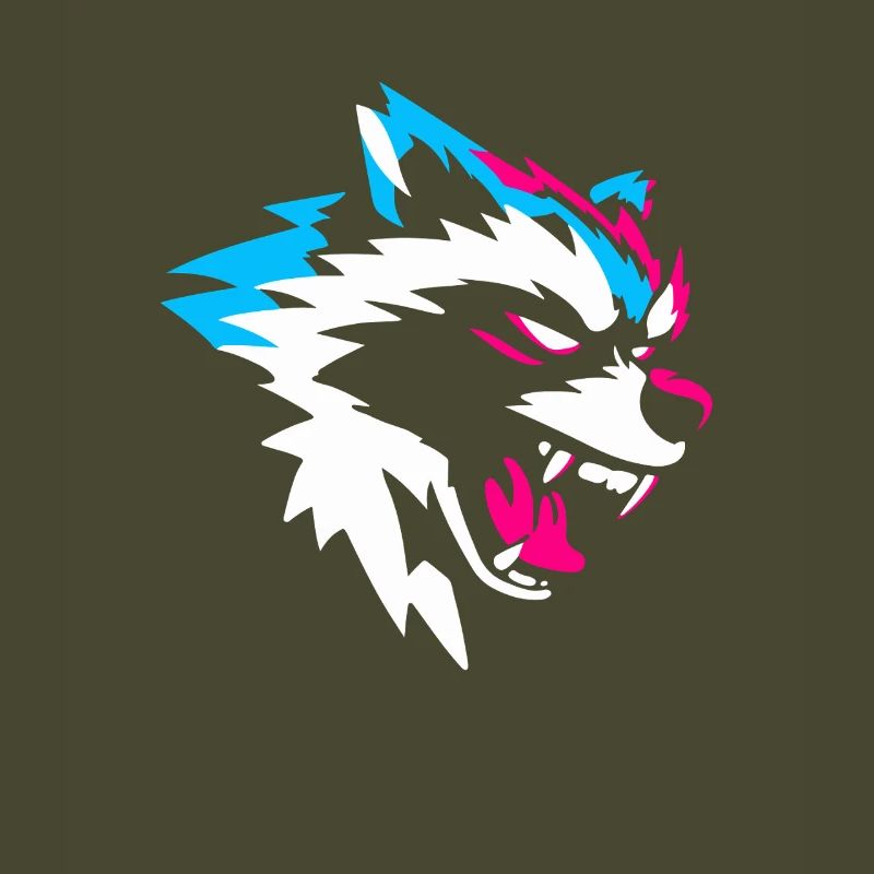 Neon Wolf Head – Conception de jeu agressive