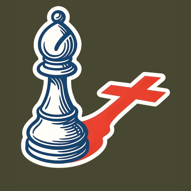 Chess Player Funny Bishop Shadow Design
