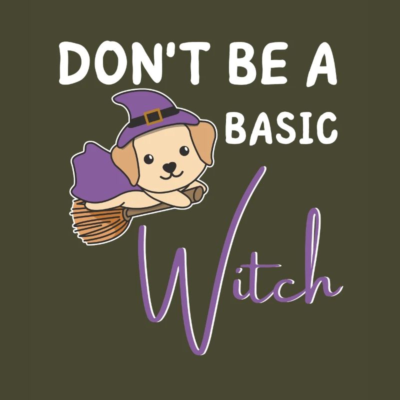 Labrador Halloween Hexen don't be a basic witch