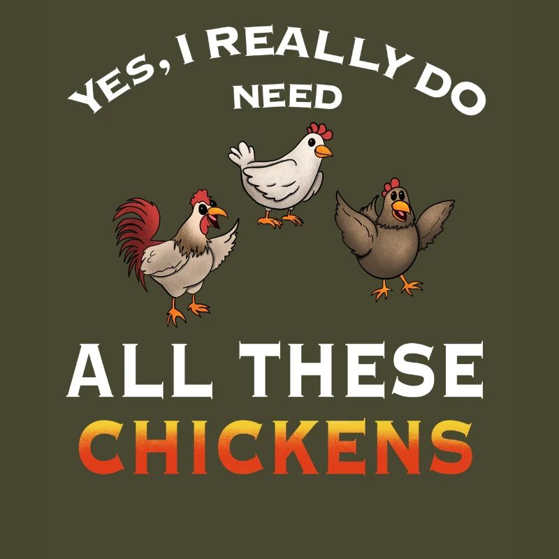 Humorous Chicken Illustration Statement