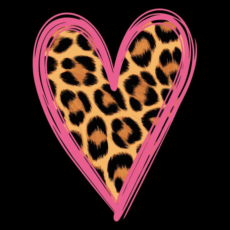 Leopard Muster Herz Design