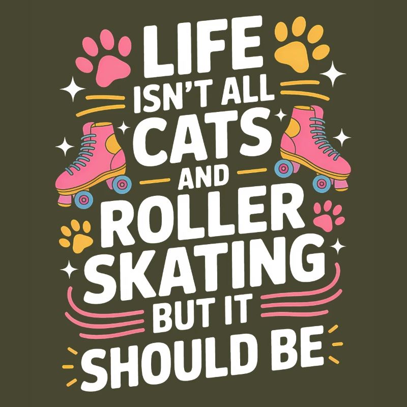Roller Skating Spruch Katzen Witz Skating Geschenk
