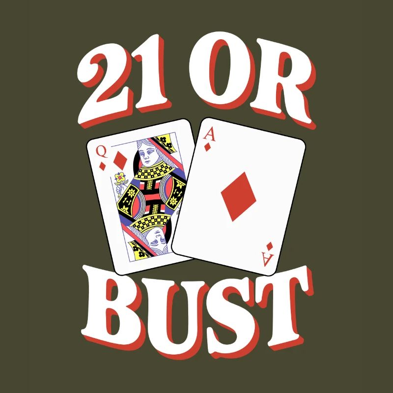 21 Oder Bust Poker Kartendesign