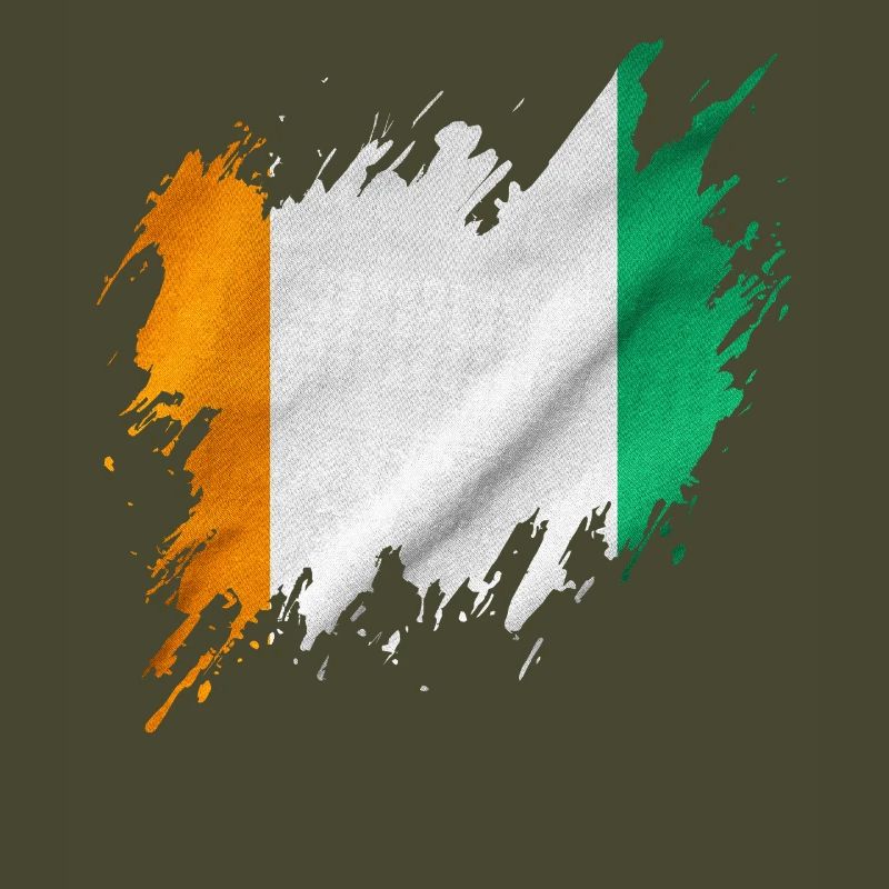Drapeau de la Côte d’Ivoire dans un style déchiré