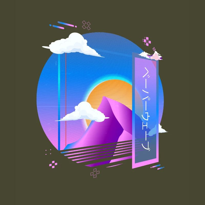 Vaporwave Pastel Goth Esthétique Rétro Synthwave
