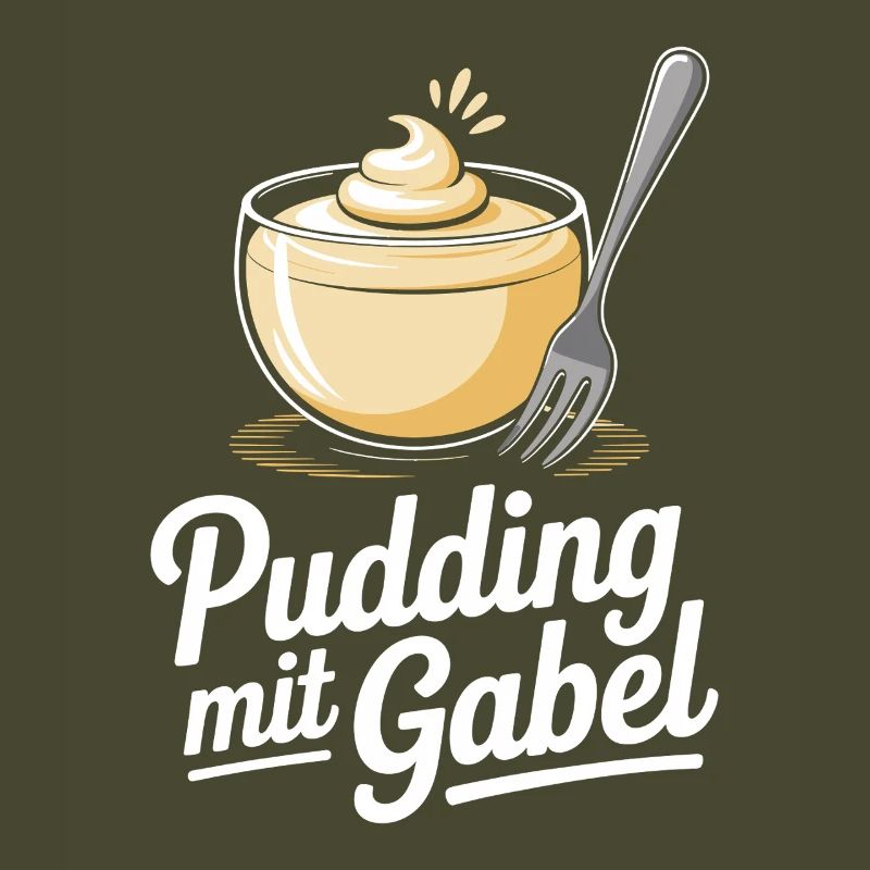 Pudding with fork