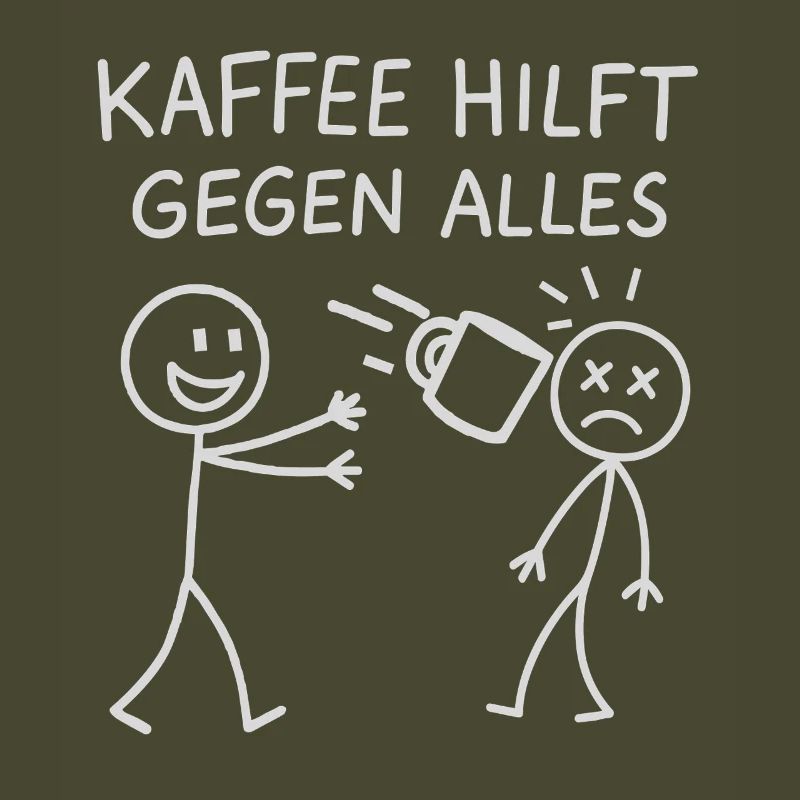 Coffee helps against everything stick figure