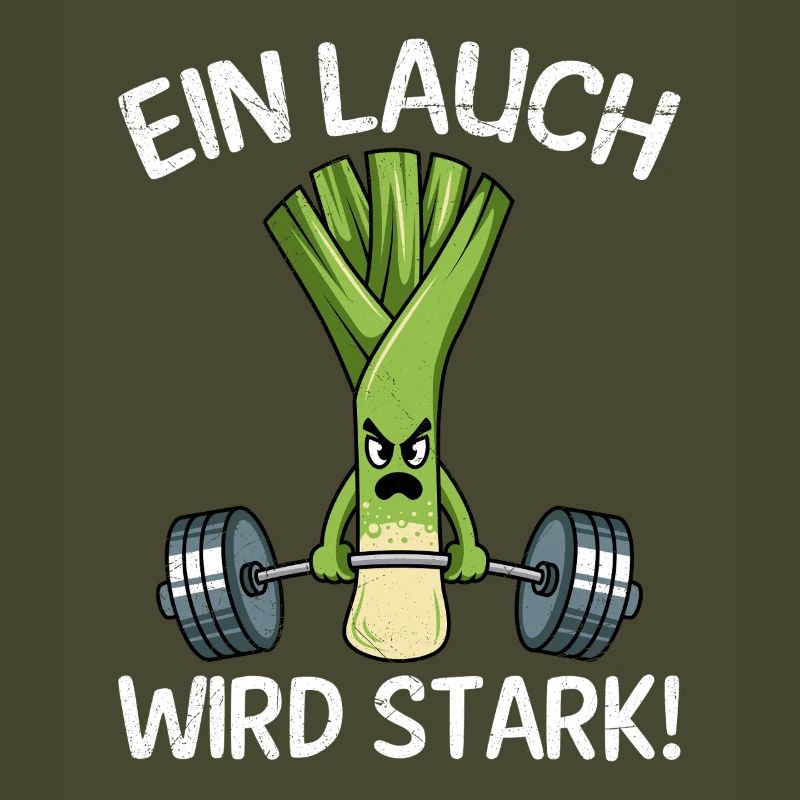 Gewichtheber EIN LAUCH WIRD STARK Lustiges
