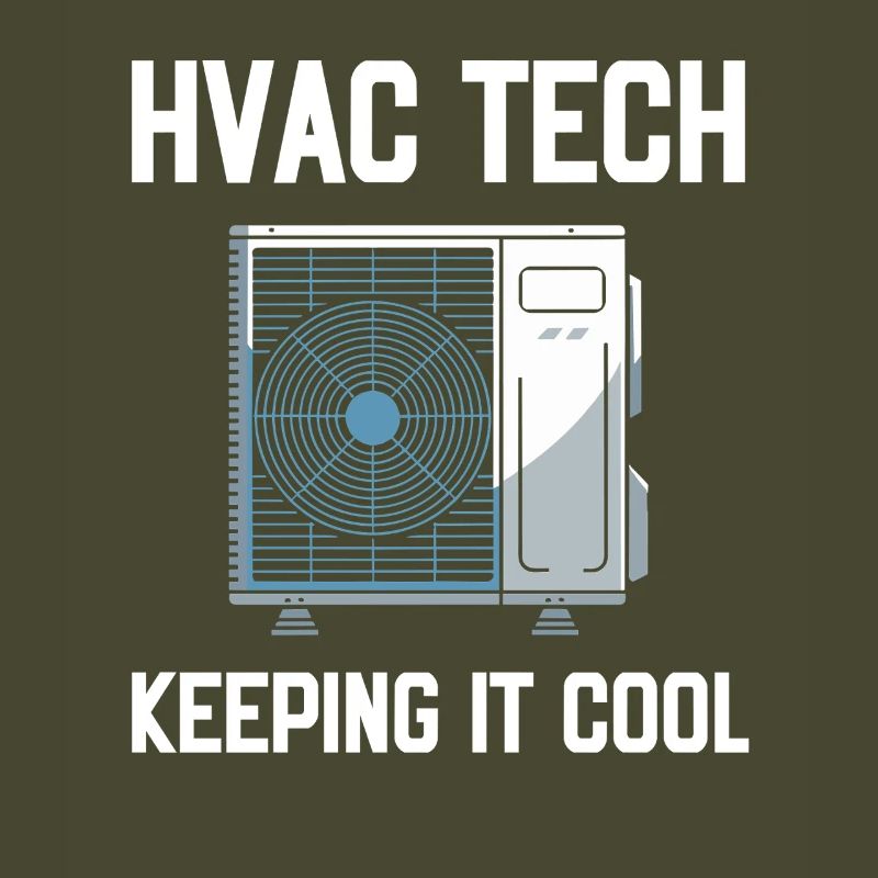 HVAC Tech Keeping It Cool Spruch Techniker