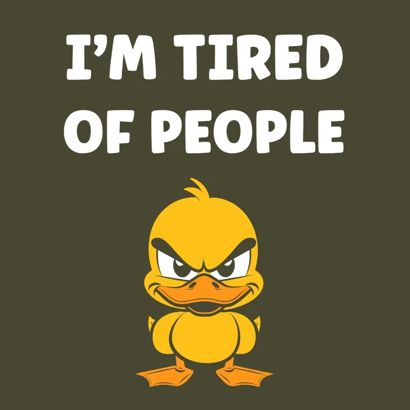 Fed up with people — Grumpy duckling