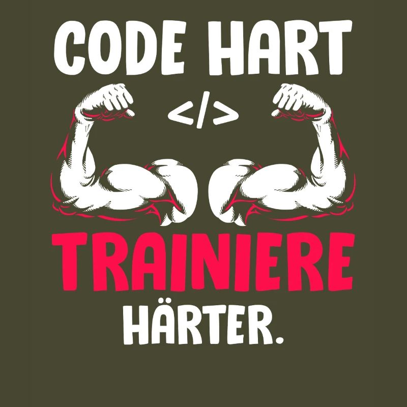 Coder CODE HARD TRAIN HARDER Funny