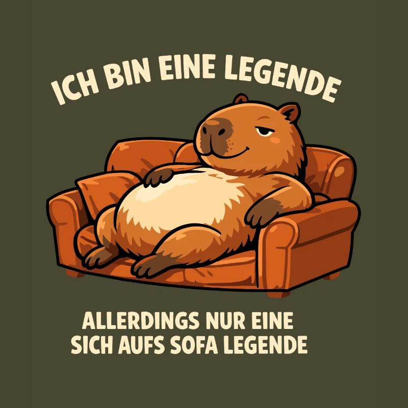 Sofa legend: relaxed capybara