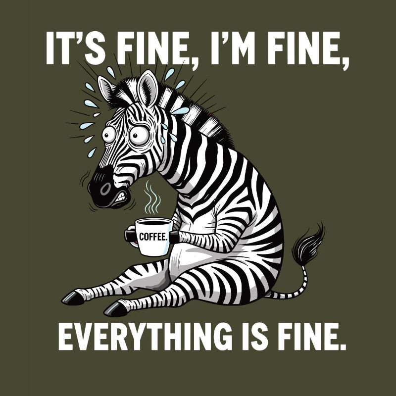 Its Fine Im Fine Kaffee Zebra