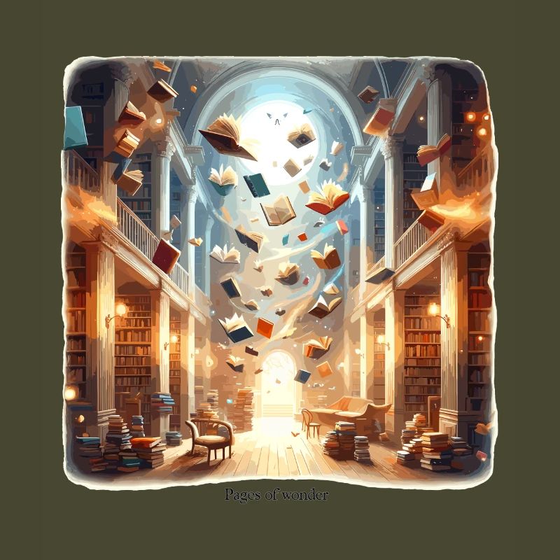 Library Magic: Flying Books