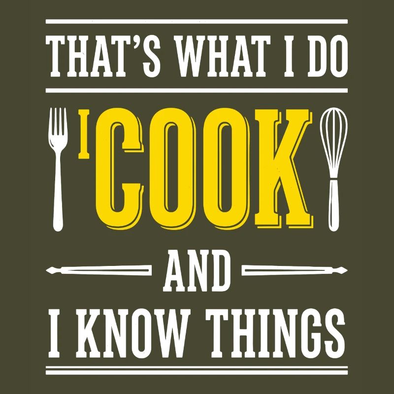 Chef Saying Typography Kitchen