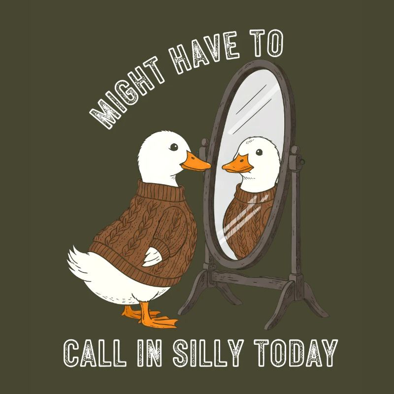 Motif du pull miroir de canard