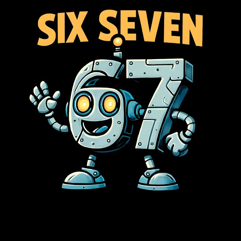 Six Seven 67 Italian Brainrot Roboter Meme Humor