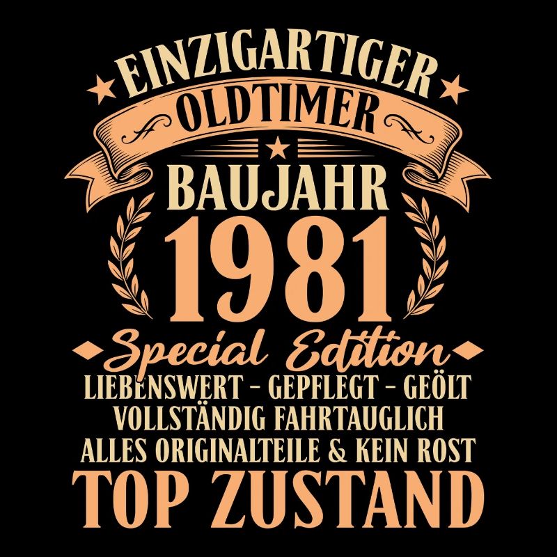 1981 Baujahr Oldtimer 45. Geburtstag Geschenkidee