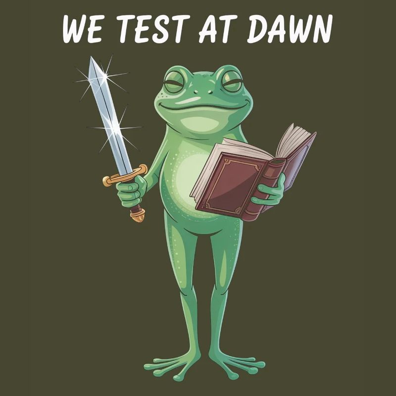 Dawn Quest Frog Sword and Scroll