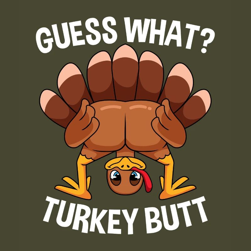 Drôle de design de Thanksgiving avec un cul de dinde Devine quoi