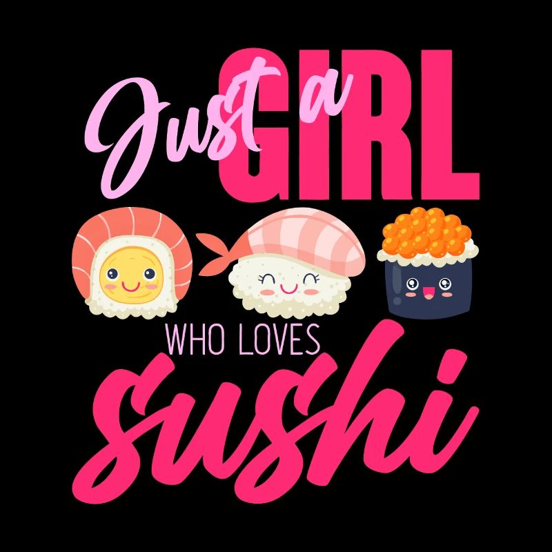 Nur ein Mädchen, das Sushi liebt