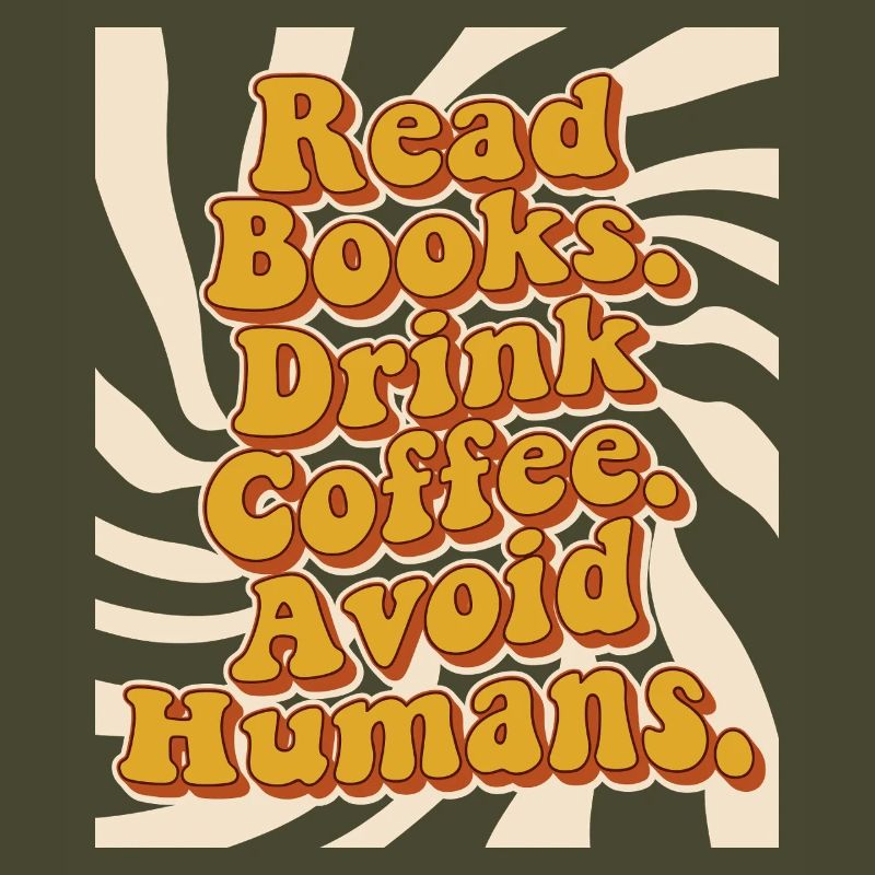 Introvertiert Leseratte Kaffee Bücher 
