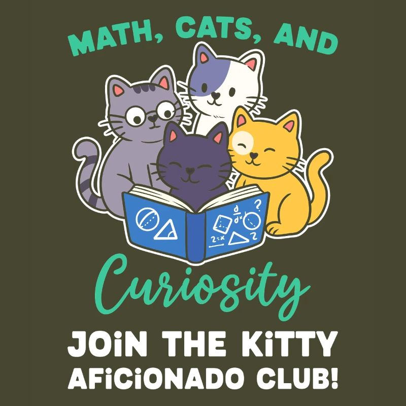 Math Cats Chat Lover Enseignant Étudiant