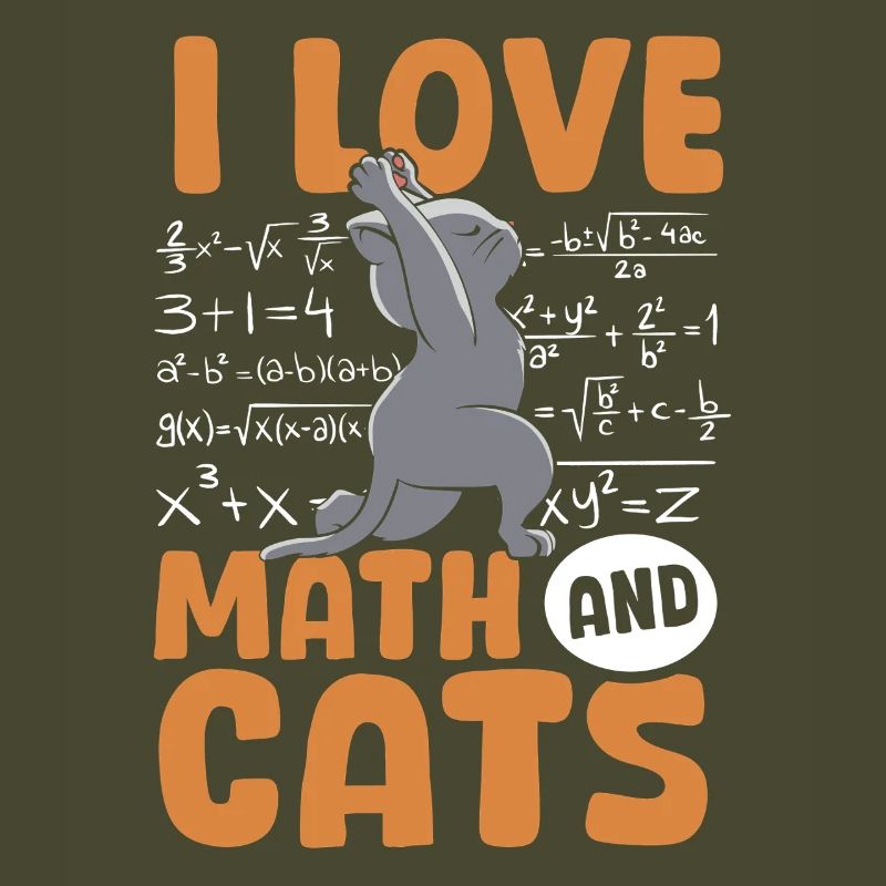 Math Cats Cat Lover Enseignant Étudiants