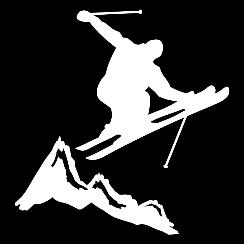 ski jump with mountains