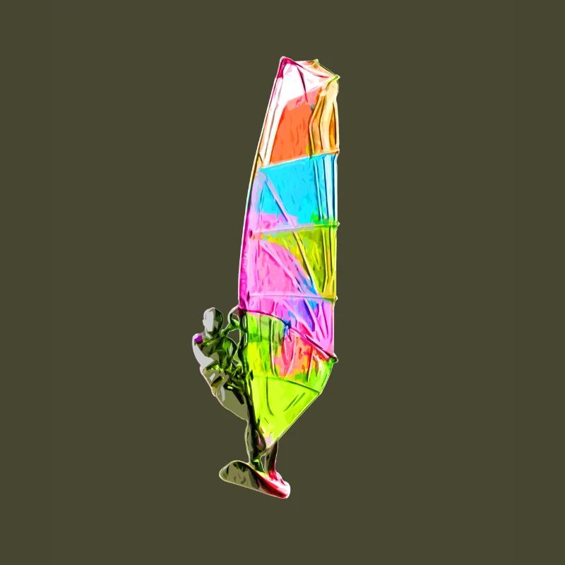 Bunter Windsurfer